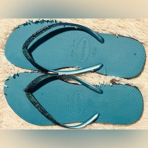 Women’s Havaianas Glitter Flip Flop Sandal-Size 41/42 (10)